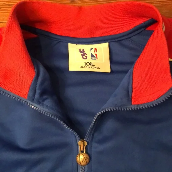 Philadelphia 76ers Vintage XXL Tracksuit Made in Korea USG blue red embroidered - Picture 5 of 10